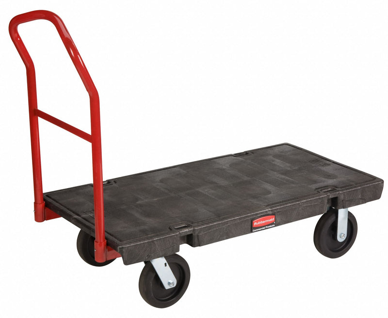 Rubbermaid General Purpose Plastic-Deck Platform Truck, 48 in x 24 in x 11-1/4 in, 2,000 lb Load Capacity - FG443600BLA