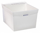 EL Mustee Wall-Mount Laundry Tub, 1 Bowl, White, 24 inL x 20 inW x 34 inH - 19W