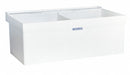 EL Mustee Wall-Mount Laundry Tub, 2 Bowl, White, 24 inL x 40 inW x 34 inH - 27W