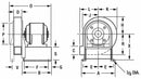 Dayton High Pressure Blower Less Motor, 13 1/2 in" Wheel Dia., 23 1/8 in"H - 4C330