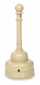 Eagle 1 1/4 gal Cigarette Receptacle, 37 3/4 in Height, 15 1/4 in Base Dia., Plastic, Tan - 1206BEIGE