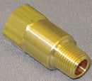 Top Brand Check Valve, 1/8 in, Single, Inline Piston, Brass, MNPT x FNPT - CHK BRS 210-2M2F-B