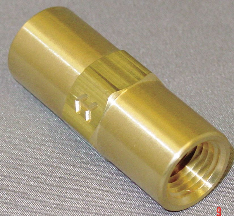 Top Brand Check Valve, 1/4 in, Single, Inline Piston, Brass, FNPT x FNPT - CHK BRS 415-4F4F-F
