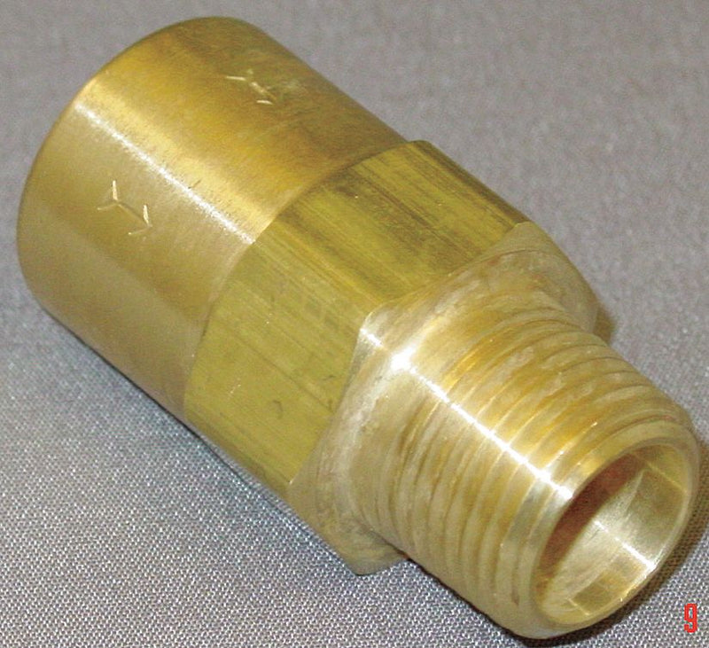 Top Brand Check Valve, 3/8 in, Single, Inline Piston, Brass, MNPT x FNPT - CHK BRS 610-6F6M-B