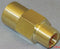 Top Brand Check Valve, 3/8 in, Single, Inline Piston, Brass, MNPT x FNPT - CHK BRS 610-6M6F-B