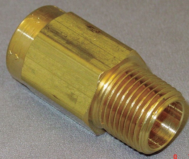 Top Brand Check Valve, 1/2 in, Single, Inline Piston, Brass, MNPT x FNPT - CHK BRS 810-8F8M-B