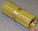 Top Brand Check Valve, 1/2 in, Single, Inline Piston, Brass, FNPT x FNPT - CHK BRS 815-8F8F-B