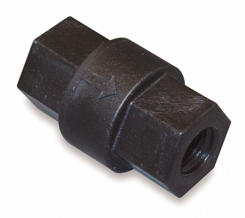 Top Brand Check Valve, 1/4 in, Single, Inline Ball Cone, Glass Filled Polypropylene, FNPT x FNPT - FP CHK 694-4F4F-B