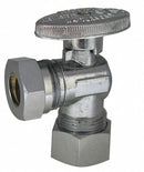 Kissler Chrome Plated Quarter-Turn Supply Stop, Compression Inlet Type, 125 psi - 88-9240