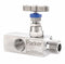 Parker Gauge Valve, Angled, SS, 1/2 In. x 3-1/2 In - HGVS8