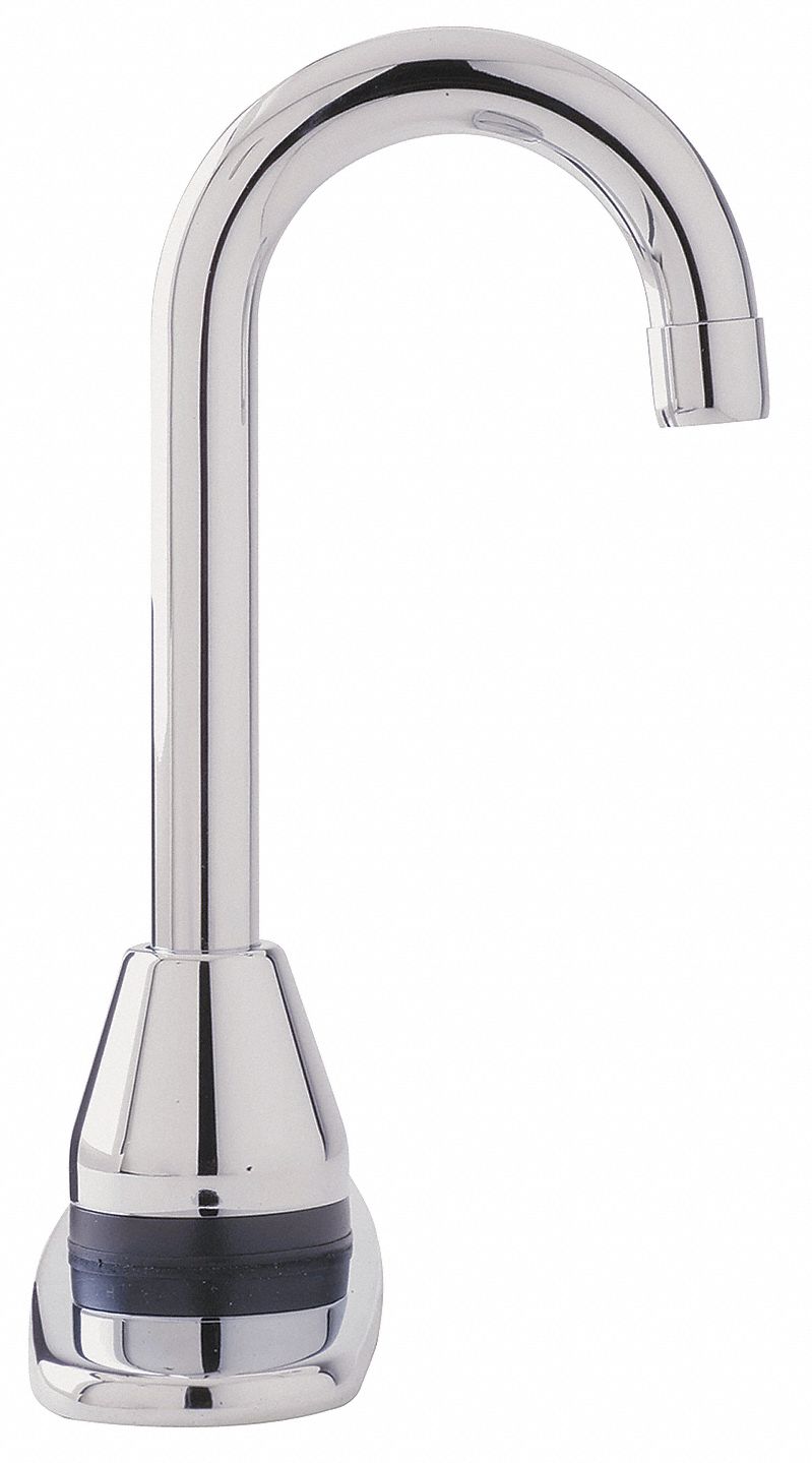 Rubbermaid Chrome, Gooseneck, Bathroom Sink Faucet, Motion Sensor Faucet Activation, 0.5 gpm - FG750355