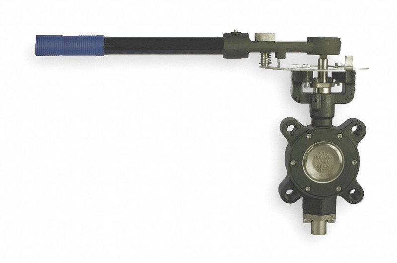 Milwaukee Valve Lug-Style Butterfly Valve, Carbon Steel, 285 psi, 2 1/2 in Pipe Size - HP1LCS4212 2-1/2"