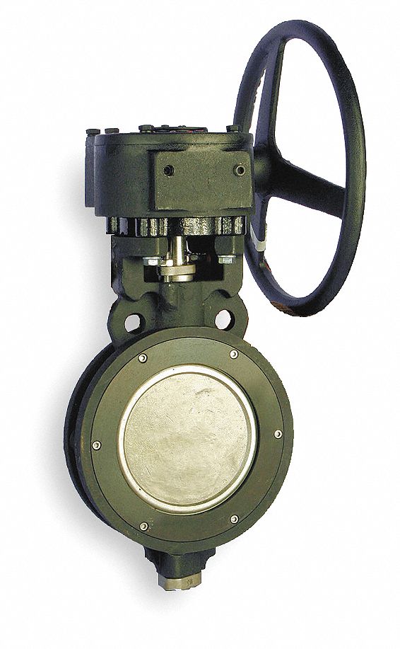 Milwaukee Valve Wafer-Style Butterfly Valve, Carbon Steel, 285 psi, 12 in Pipe Size - HP1WCS4213 12"
