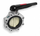 Top Brand Lug-Style Butterfly Valve, Glass Reinforced Polypropylene, 150 psi, 6 in Pipe Size - 4GPN2