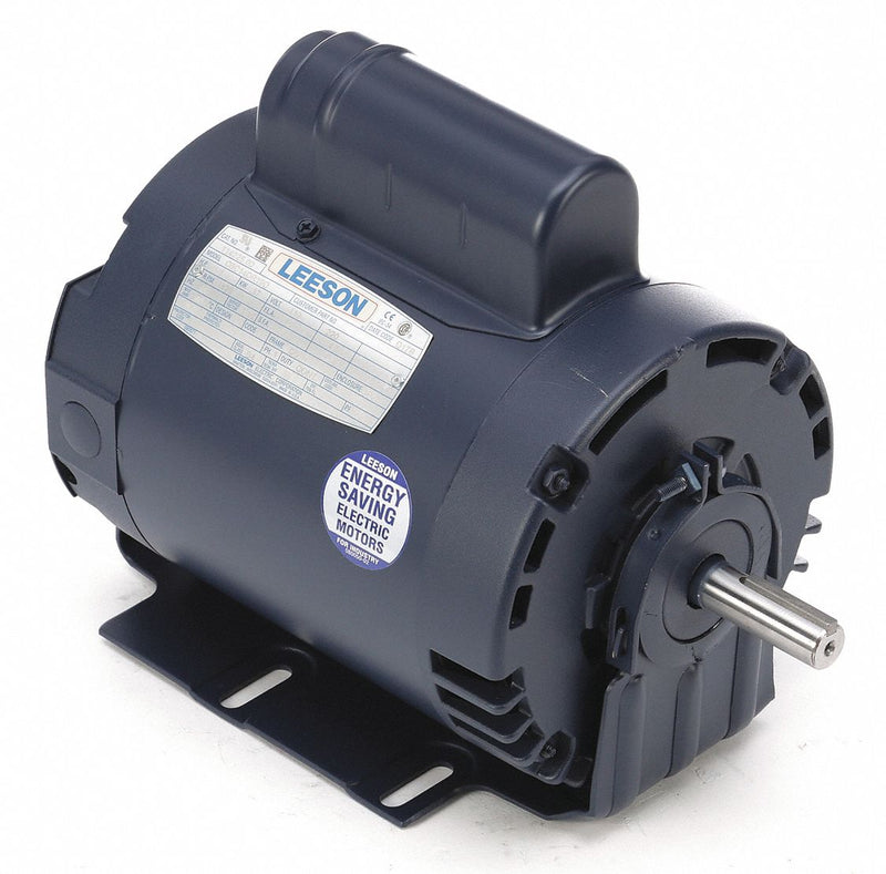 Leeson 1/2 HP 50 Hz Motor,Capacitor-Start,1425 Nameplate RPM,110/220 Voltage,Frame 56H - 114225