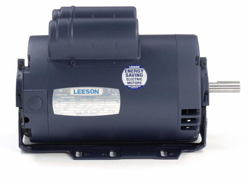 Leeson 1 1/2 HP 50 Hz Motor,Capacitor-Start,1425 Nameplate RPM,110/220 Voltage,Frame 56H - 114231