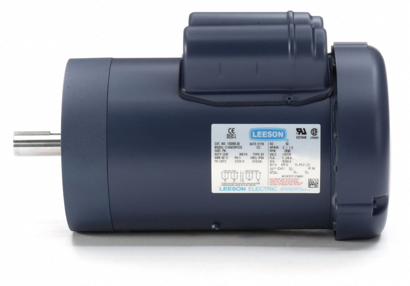 Leeson 2 HP 50 Hz Motor,Capacitor-Start,2850 Nameplate RPM,110/220 Voltage,Frame 145TC - 120990