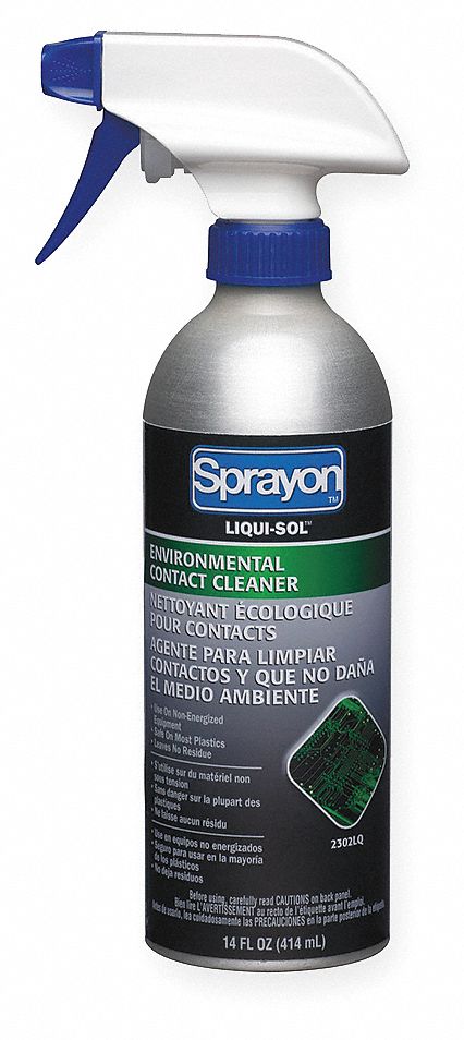 Sprayon Contact Cleaner, 14 oz Trigger Spray Can, Unscented Liquid, 1 EA - SC2302LQ0