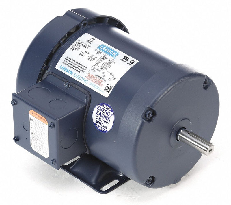 Leeson 3/4 HP 50 Hz Motor,3-Phase,1425 Nameplate RPM,220/380/440 Voltage,Frame 56 - 114307