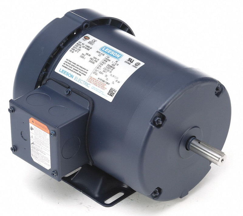 Leeson 1 HP 50 Hz Motor,3-Phase,1425 Nameplate RPM,220/380/440 Voltage,Frame 56 - 114888