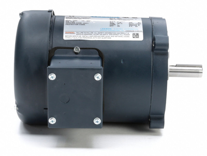 Leeson 1/3 HP 50 Hz Motor,3-Phase,1425 Nameplate RPM,220/380/440 Voltage,Frame 56C - 102689