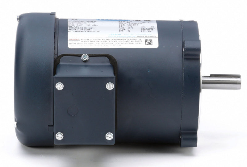 Leeson 1/2 HP 50 Hz Motor,3-Phase,1425 Nameplate RPM,220/380/440 Voltage,Frame 56C - 102694