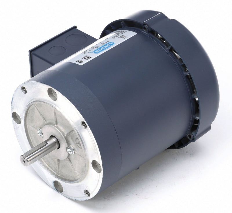 Leeson 1/2 HP 50 Hz Motor,3-Phase,1425 Nameplate RPM,220/380/440 Voltage,Frame 56C - 114891