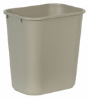Rubbermaid 7 gal Rectangular Wastebasket, Plastic, Beige - FG295600BEIG