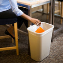 Rubbermaid 10 gal Rectangular Wastebasket, Plastic, Beige - FG295700BEIG