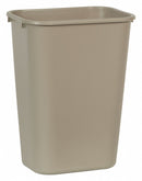 Rubbermaid 10 gal Rectangular Wastebasket, Plastic, Beige - FG295700BEIG