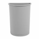 Rubbermaid 21 gal Half-Round Trash Can, Plastic, Gray - FG352000GRAY