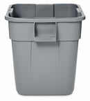 Rubbermaid 28 gal Square Trash Can, Plastic, Gray - FG352600GRAY