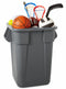 Rubbermaid 40 gal Square Trash Can, Plastic, Gray - FG353600GRAY