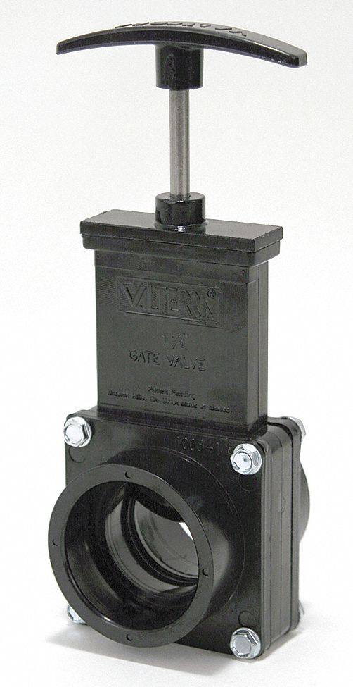 Valterra Gate Valve, Valve Class Class 125, ABS, Slip Connection Type, Pipe Size - Valves 1 1/2 in - 7101GR