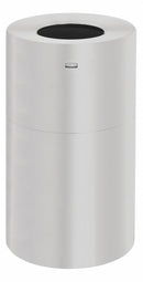 Rubbermaid 35 gal Round Fire-Resistant Trash Can, Metal, Silver - FGAOT35SA