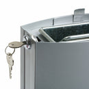 Rubbermaid 1 1/2 gal Cigarette Receptacle, 42 1/4 in Height, 16 1/2 in Base Dia., Metal, Silver - FGR93400SM