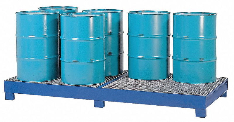 Denios Spill Containment Platforms, Uncovered, 55 gal Spill Capacity, 4,800 lb - K17-3105