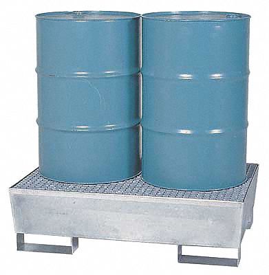 Denios Spill Containment Platforms, Uncovered, 55 gal Spill Capacity, 1,200 lb - K17-1102