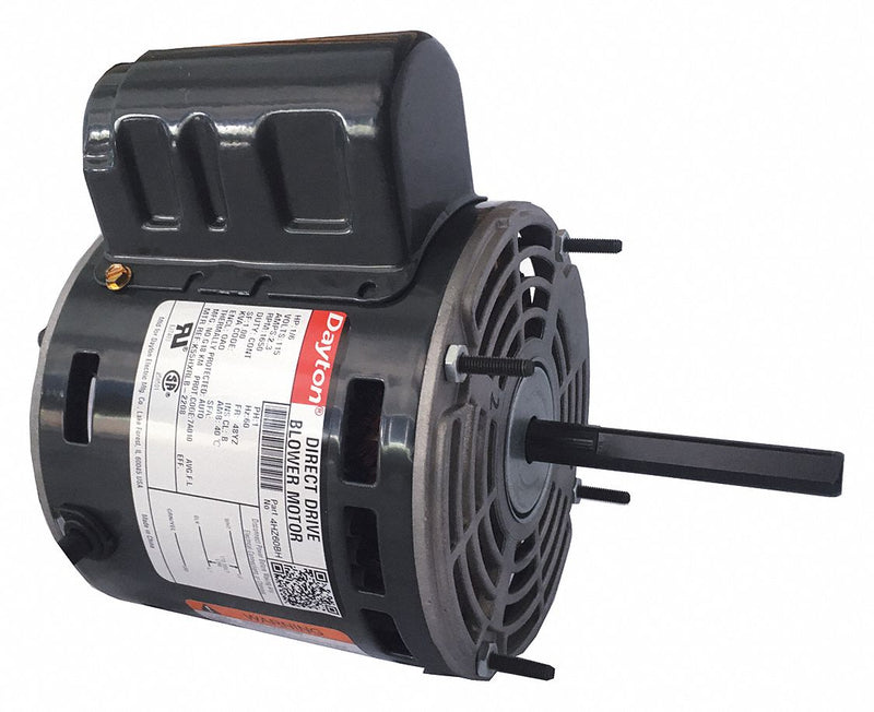 Dayton 1/6 HP Direct Drive Blower Motor, Permanent Split Capacitor, 1650 Nameplate RPM, 115 Voltage - 4HZ60