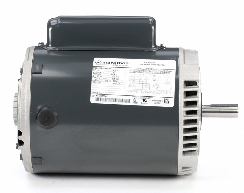 Marathon 1-1/2 HP Jet Pump Motor, Capacitor-Start, 3450 Nameplate