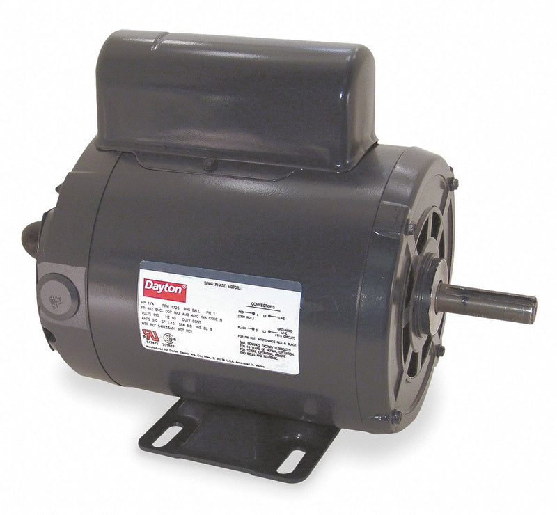 Dayton 3/4 HP Power Tool Motor,Capacitor-Start,1750 Nameplate RPM,115/230 Voltage,Frame 56 - 4K144BB