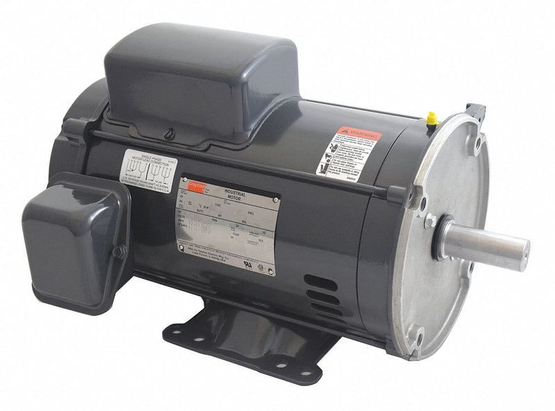 Dayton 3 HP, General Purpose Motor, Capacitor-Start/Run, 1750 Nameplate RPM, 115/230 Voltage - 4K815