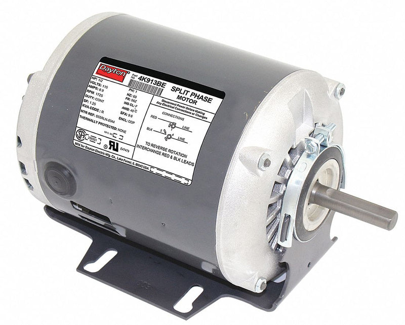 Dayton 4K913 - GP Mtr Split Ph ODP 1/2 HP 1725 rpm 56Z