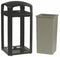 Rubbermaid 50 gal Square Trash Can, Plastic, Black - FG397500BLA