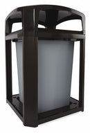 Rubbermaid 35 gal Square Trash Can, Plastic, Black - FG397000BLA