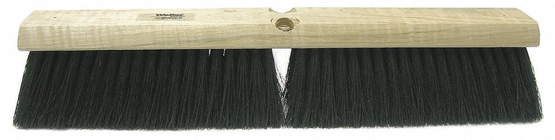 Tough Guy Natural Push Broom, 16" Sweep Face - 4KNA2