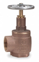 Moon American 2 1/2 in Brass Angle Hose Valve, FNPT x FNPT Connection, Rising Stem Type - 171-2561