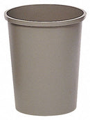 Rubbermaid 11 gal Round Trash Can, Plastic, Gray - FG294700GRAY