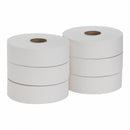 Georgia-Pacific Toilet Paper Roll, Pacific Blue Basic(TM), Jumbo Core, 2 Ply, 3 3/8 in Core Dia., PK 6 - 13102
