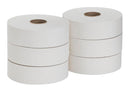 Georgia-Pacific Toilet Paper Roll, Pacific Blue Basic(TM), Jumbo Core, 2 Ply, 3 3/8 in Core Dia., PK 6 - 13102